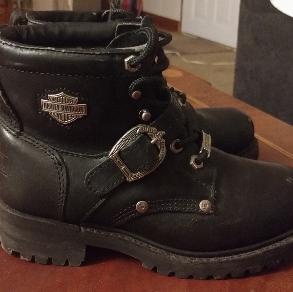 Black Harley Davidson Boots- women's size 7.5
